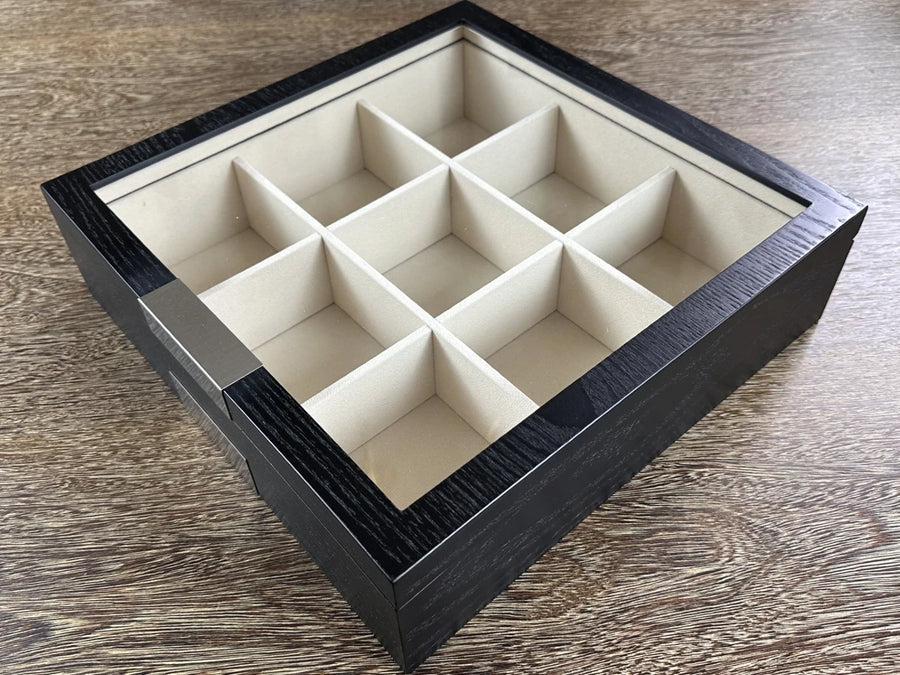 Black woodgrain display box